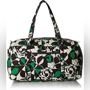 NWT Vera Bradley Women's Cotton Large Travel Duffel Bag, Imperial Rose, One Size